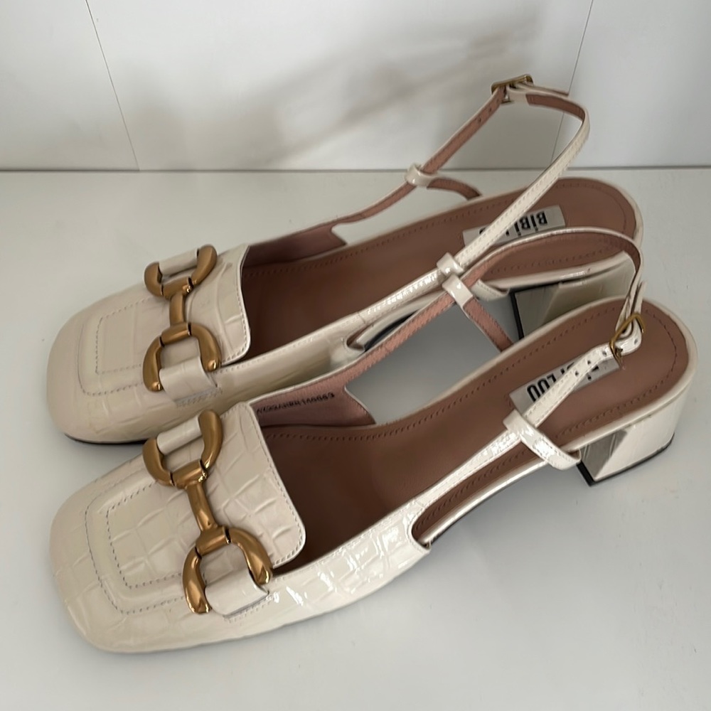 Anthropologie Bibi Lou slingback block heels